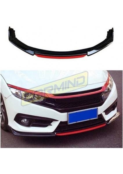 Honda Civic Fc5 Ön Tampon Lip 4 Parça Kırmızı Detay fırsatları
