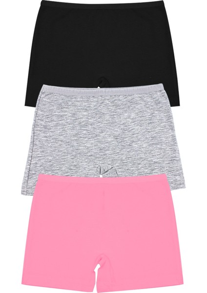 Kız Çocuk Boxer 3'lü (%96 Pamuk - %4 Elastan)