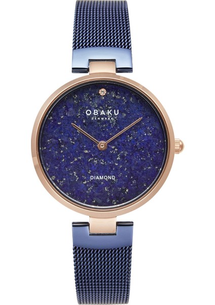 V256LHVLML-DLPD Quartz Hasır Lacivert Safir Cam 32 mm Kadın Kol Saati