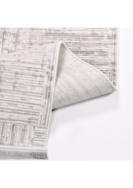 Abolish Gri Geometrik Etnik Modern Desenli Akrilik Hav Vermeyen Leke Tutmayan Kolay Temizlenen Yumuşak Makine Salon Yolluk Mutfak Halı modelleri