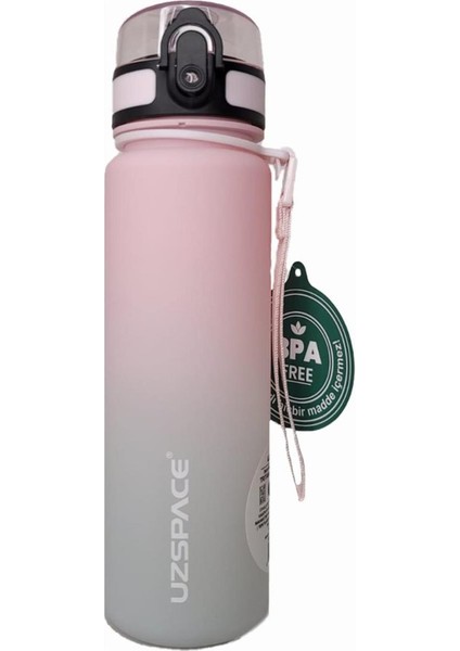 Uzspace Tritan Su Matarası 800ML 3053-6 Pink-Grey