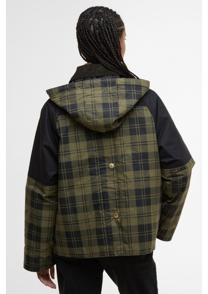 Elaine Showerproof Ceket OL51 Olive Check fırsatları