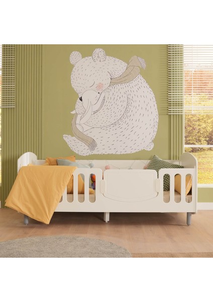 MeltemKids Sweet Bear Çocuk Odası Montessori Karyola 90x190 cm fiyatları