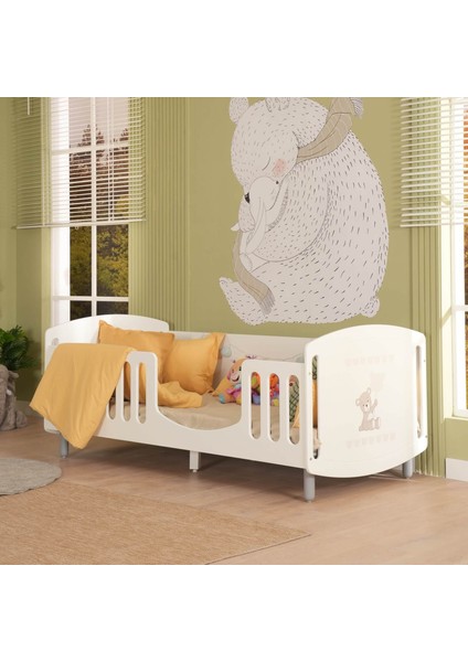 MeltemKids Sweet Bear Çocuk Odası Montessori Karyola 90x190 cm modelleri