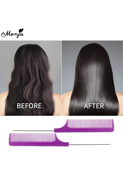 Monja Profesyonel Plastik Sivri Kuyruk Tarak Anti-Statik Saç Stili Sıçan Kuyruğu Tarak Fırça Düz Boya Saç Şekillendirici Güzellik Araçları (Yurt Dışından) modelleri