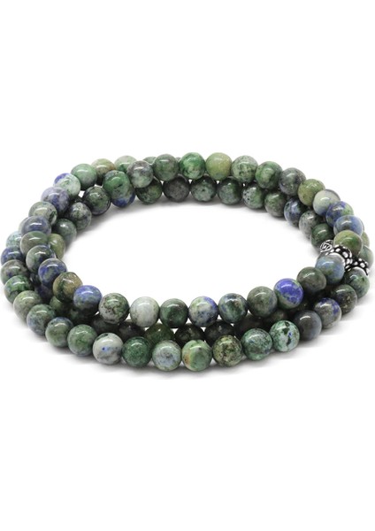 Hem Bileklik - Hem Kolye - Hem Tesbih 99LU Azurite Doğaltaş Takı