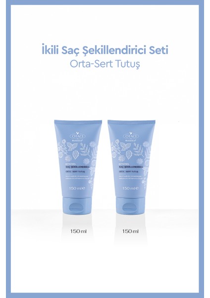 Avantajlı 2 Li Bitki Özlü Saç Şekilendirici 5 Orta - Sert 150 Ml