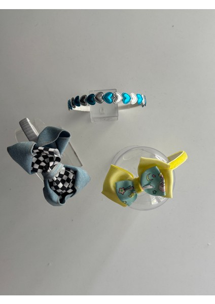 Kız Çocuk Şık 3’lü Taç Seti – Parti ve Günlük Kullanım