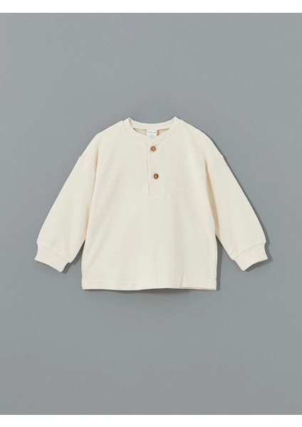 Lcw Baby Ekru Bisiklet Yaka Basic Erkek Bebek Sweatshirt ve Pantolon 2'li fiyatları