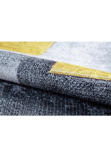 Cantonment Sarı Modern Etnik Desenli Makinada Yıkanabilir Hav Toz Vermez Leke Tutmayan Kaymaz Taban Dijital Makine Baskı Salon Yolluk Mutfak Halı modelleri