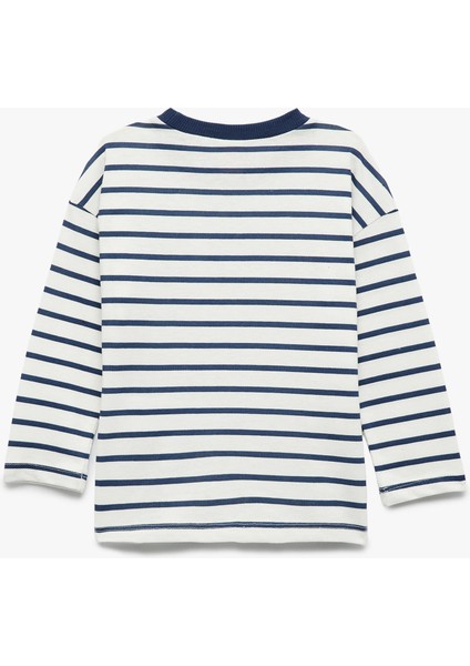 Pamuklu Bisiklet Yaka Hayvan Nakışlı Uzun Kollu Tişört fiyatları