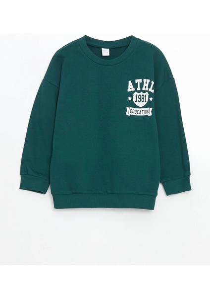 Lcw Kids Yeşil Bisiklet Yaka Baskılı Erkek Çocuk Sweatshirt ve Eşofman Alt 2'li fiyatları
