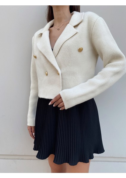 CKT0001 Kadın Çok Düğmeli Blazer Triko Ceket modelleri