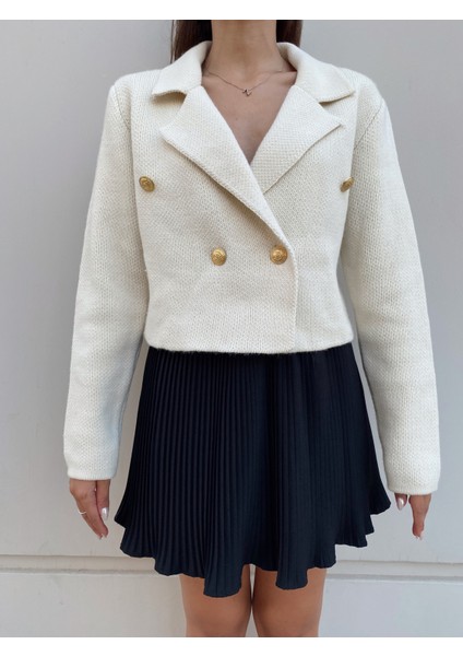 CKT0001 Kadın Çok Düğmeli Blazer Triko Ceket fırsatları