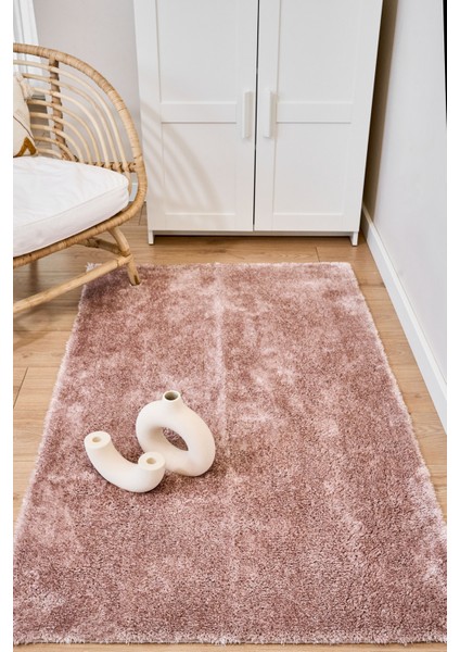 Pembe Düz Etnik Modern Desenli Hav Vermeyen Leke Tutmayan Kolay Temizlenen Yumuşak Makine Salon Yolluk Mutfak Halı