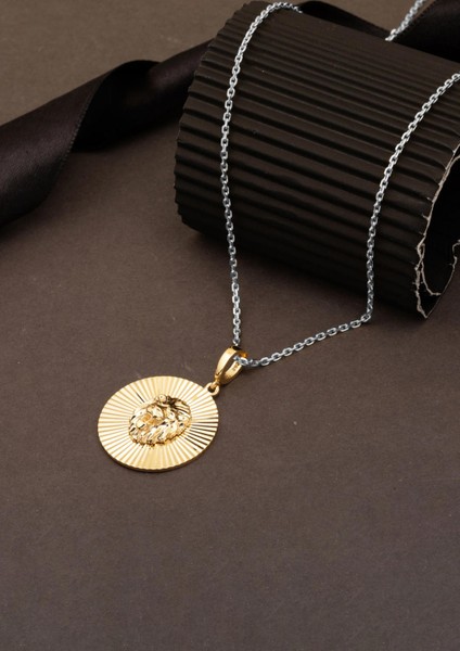 Aslan Başı Madalyon Kolye Ucu 14 Ayar Altın fırsatları