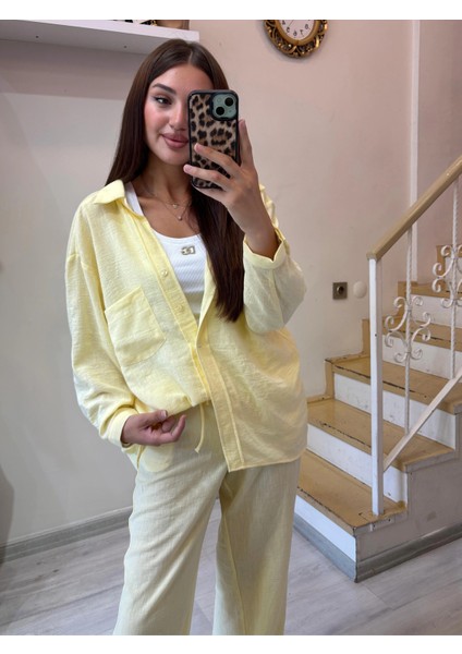 Mia Gömlek Pantolon Keten Ikili Takım fiyatları