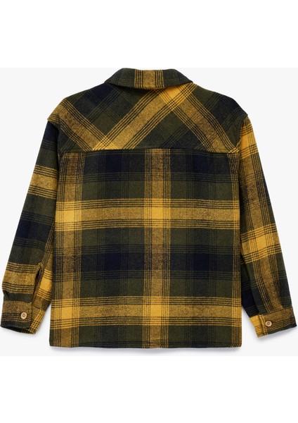 Klasik Yaka Cepli Uzun Kollu Ekose Oduncu Gömlek fiyatları