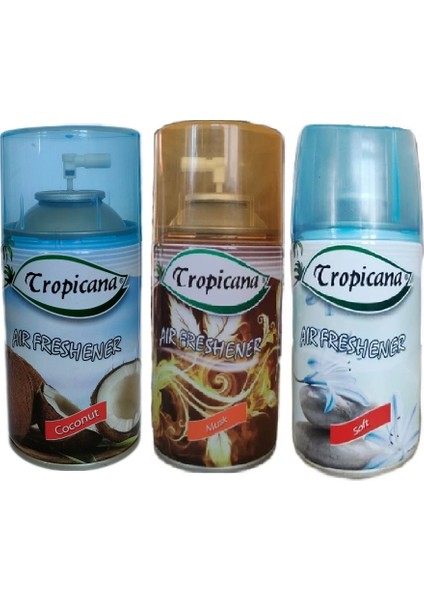 Air Freshener Oda Kokusu Coconut Hindistan Ceviz Musk Misk Soft Oda Sprey 260 ml x 3 Adet