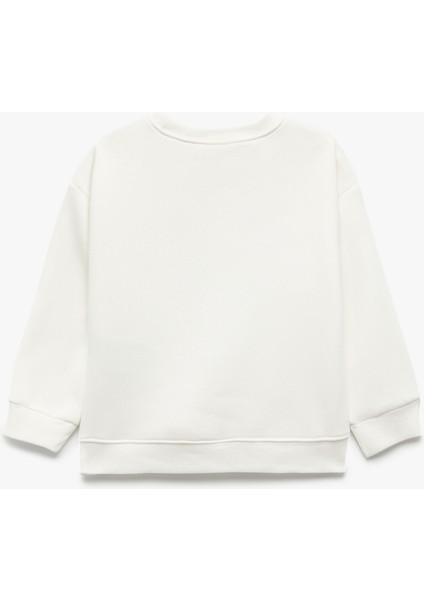 Yılbaşı Baskılı Uzun Kollu Şardonlu Bisiklet Yaka Sweatshirt fiyatları