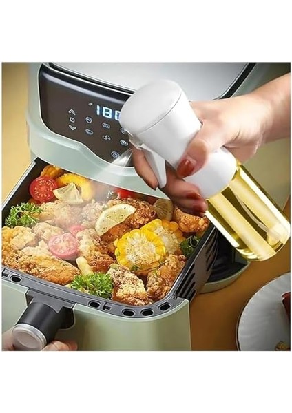 Yağdanlık Cam Şişe Yağ Püskürtücü 300 ml - Airfryer, Kızartma, Izgara ve Salata Için Büyük Boy Yağlık (Beyaz) fiyatları
