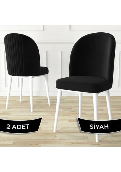 Aste Serisi 2 Adet Mutfak Sandalyesi Metal Beyaz Iskeletli 1. Sınıf Babyface Kumaş