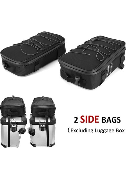2 Adet Motolet Alüminyum Kasa Sol ve Sağ Bagaj Çantası Arka Koltuk Kuyruk Kutusu Çantası Bmw R1200GS R1250GS F650GS F700GS F750GS (Yurt Dışından) modelleri