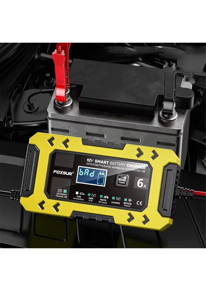12V6A Araba Akü Şarj Cihazı Hızlı Şarj Onarım Darbeli Tam Akıllı Şarj Cihazı Otomobil Motolet Abd Fişi (Yurt Dışından) fırsatları