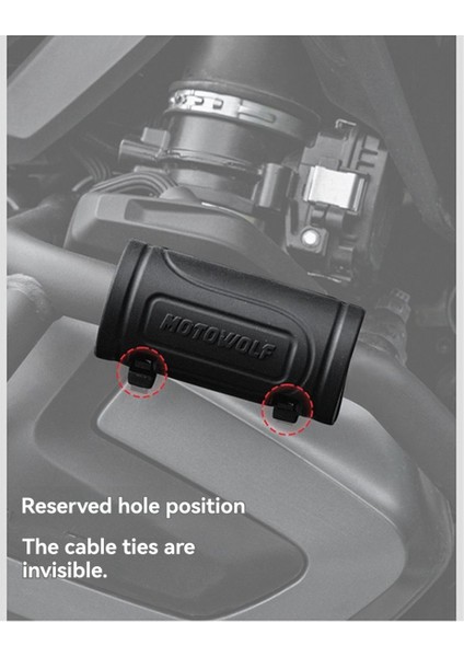 Motowolf Motolet 25MM Motor Koruma Düşme Önleyici Top Korumalı Blok Çarpışma Çubuğu Tampon Koruyucu Dekoratif Siyah Silindir (Yurt Dışından) fiyatları