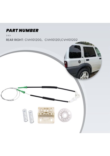 Land Rover Freelander Mk1 L314 Ln 1997-2006 3/5 Kapı CVH101202 Araba Cam Regülatörü Tamir Seti Arka Sağ (Yurt Dışından) indirimleri
