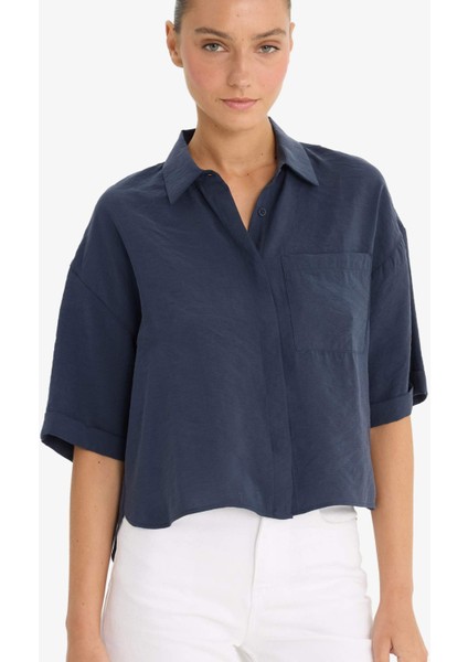 Loose Fit Modal Kısa Kollu Gömlek F9331AX25AU