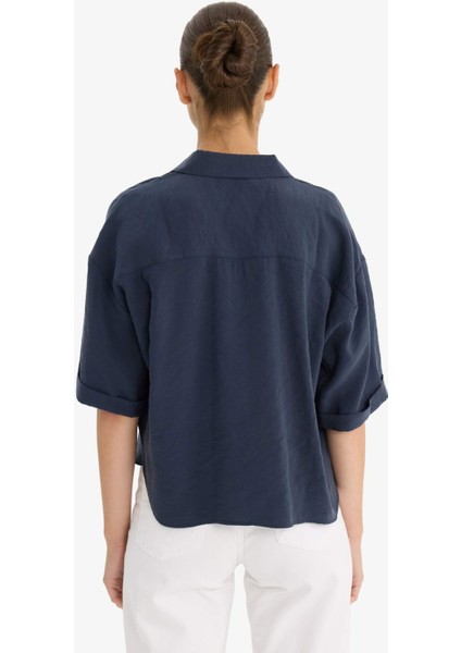 Loose Fit Modal Kısa Kollu Gömlek F9331AX25AU