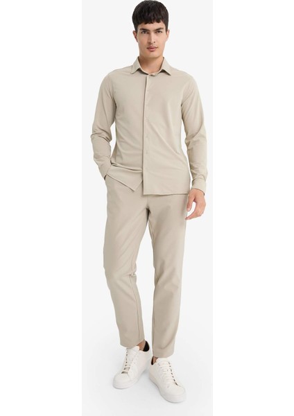 Tailored Regular Fit Kısa Paça Esnek Kumaş Teknik Pantolon F1672AX25AU fiyatları
