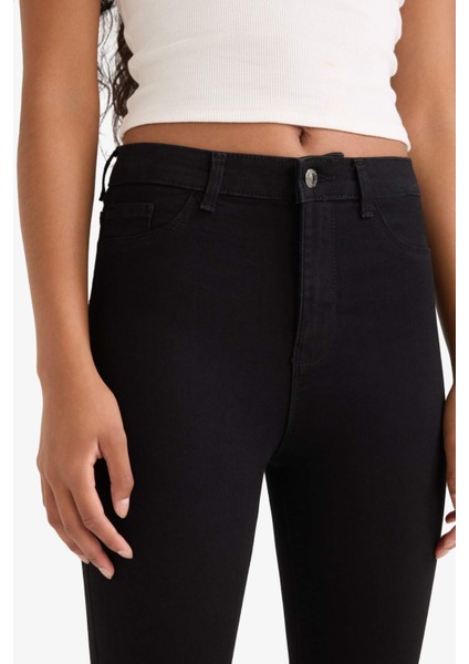 Yüksek Bel Bilek Boy Jean Pantolon B7498AX25AU fırsatları