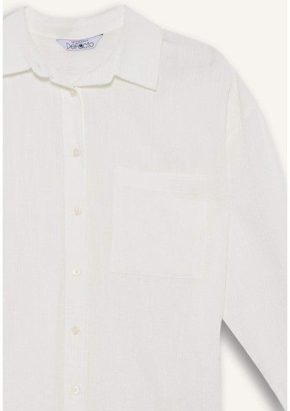 Oversize Geniş Kalıp Uzun Kollu Gömlek X2232AZ25AU