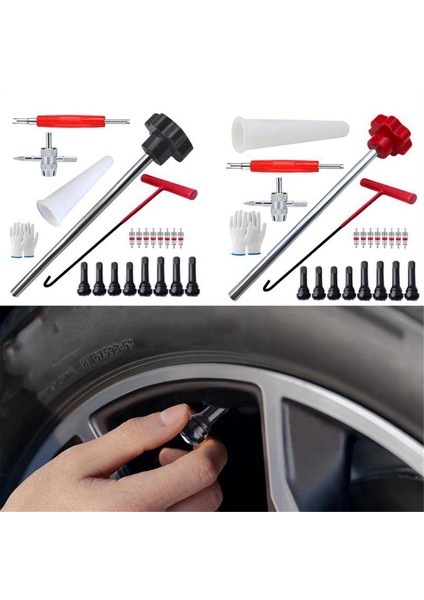 23 Adet Lastik Vana Sapı Sökücü Tüp Metal Lastik Tamir Araçları Seti Metal Araba Sökücü Tekerlek Lastik Sökücü Montaj B (Yurt Dışından) fiyatları