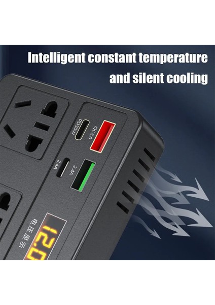 12V/24V Araba Invertörü 200W Dc'den Ac'ye 220V Dönüştürücü Anahtar Qc 3.0 Usb/pd/tip-C Şarj Cihazları Voltaj Algılama Cihazı B (Yurt Dışından) indirimleri
