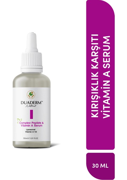 Onarıcı, Ton Eşitleyici Complex Peptide & Vitamin A Serum (Liposomal Vit A 5%) 30 ml