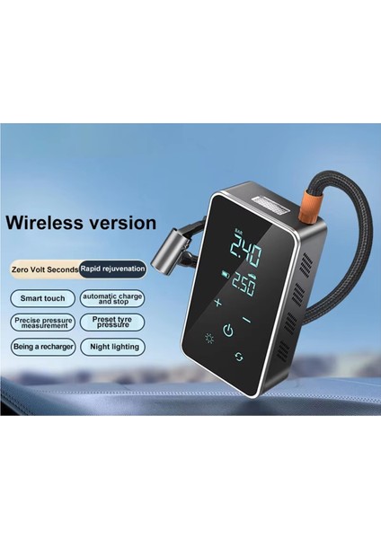 Kablosuz Hava Pompası 150PSI Dokunmatik Ekran Taşınabilir Elektrikli Lastik Şişirme Makinesi Araba Bilet Motolet Hava Kompresörü Enjektörü (Yurt Dışından) fırsatları