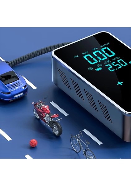 Kablosuz Hava Pompası 150PSI Dokunmatik Ekran Taşınabilir Elektrikli Lastik Şişirme Makinesi Araba Bilet Motolet Hava Kompresörü Enjektörü (Yurt Dışından) indirimleri