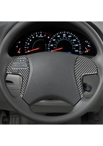 Karbon Fiber Araba Direksiyon Simidi Düğme Kapağı Trim Dekoratif Toyota Camry 2007-2011 Iç Aksesuarlar (Yurt Dışından) fırsatları