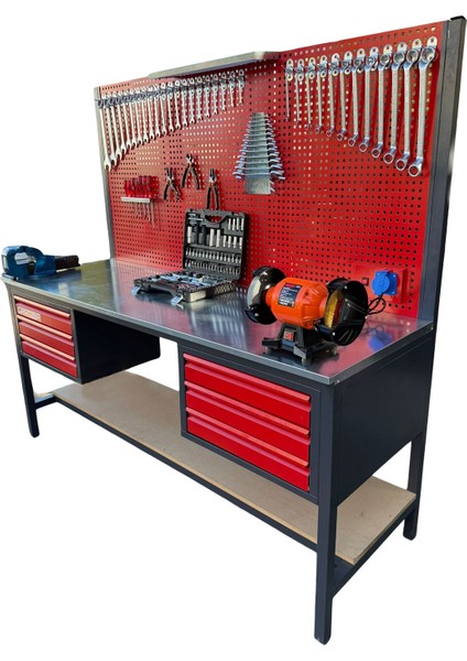 2 Metre 6 Çekmeceli 165 Parça Dolu Takım Tezgahı modelleri