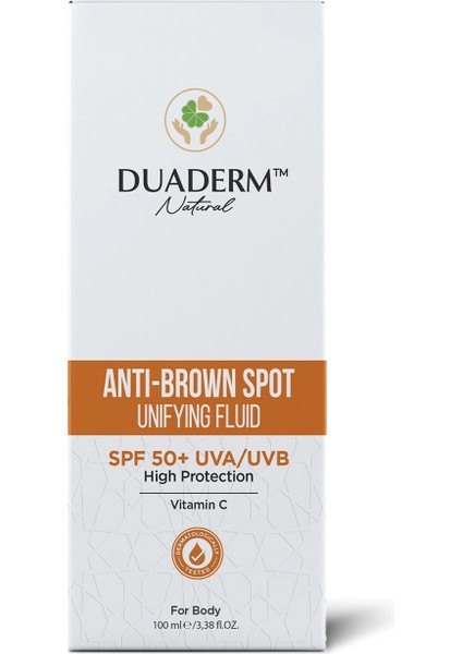 Leke Karşıtı Yüksek Koruma Anti-Brown Vücut Güneş Kremi Spf 50+ (Vitamin C + Uva UVB)100ML fırsatları