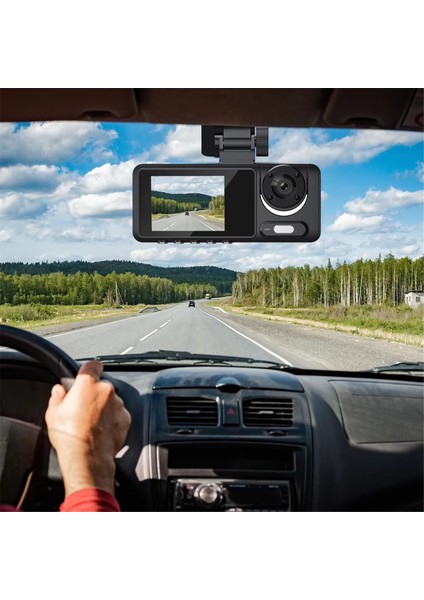 1080P Wifi Dash Cam Hd Araba Dvr 2 Inç IPS Ekran Üçlü Lens Video Kaydedici Ön Arka Iç Park Izleme (Yurt Dışından) modelleri