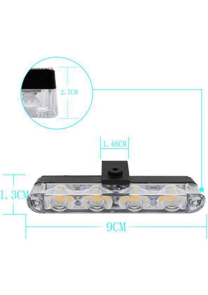 Araba 12V 16 LED Kırmızı ve Mavi Polis Flaş Işığı Gösterge Paneli Acil Durum Uyarı Lambası (Yurt Dışından) fiyatları