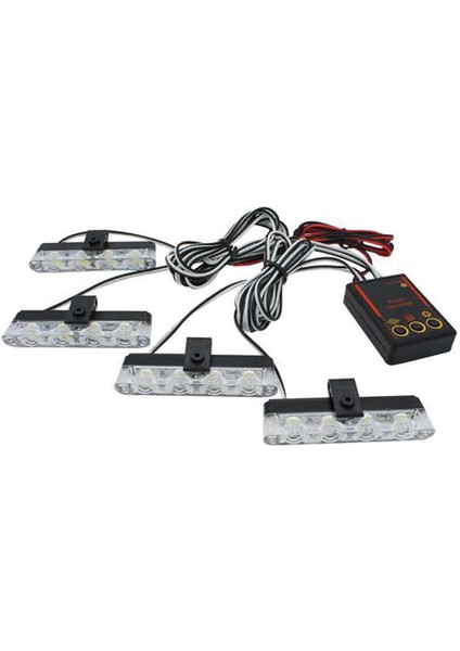 Araba 12V 16 LED Kırmızı ve Mavi Polis Flaş Işığı Gösterge Paneli Acil Durum Uyarı Lambası (Yurt Dışından) modelleri