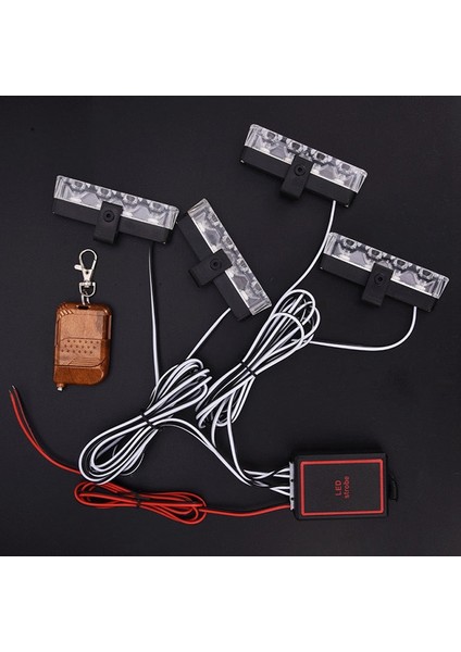 Araba 12V 16 LED Kırmızı ve Mavi Polis Flaş Işığı Gösterge Paneli Acil Durum Uyarı Lambası (Yurt Dışından) indirimleri