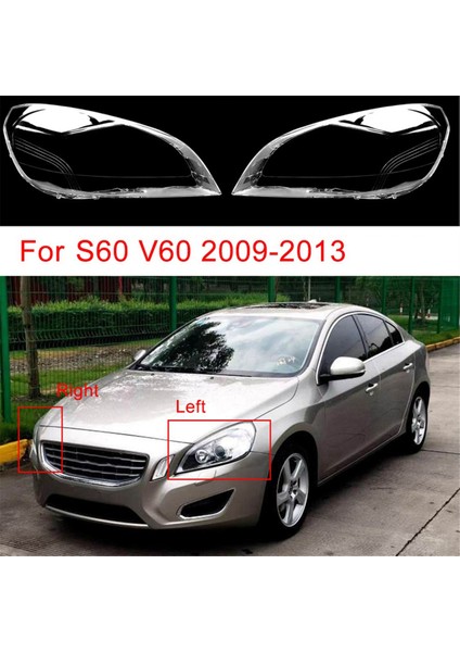 Volvo S60 2009-2013 Sağ Için Araba Ön Far Kapağı Abajur Lamba Kabuğu Far Mercek Kapağı (Yurt Dışından) fırsatları