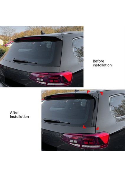 Araba Arka Cam Yan Spoiler Canards Ayırıcı Vw Passat B8 B8.5 Arka Cam Yan Kanat Trim Sticker Parlak Siyah (Yurt Dışından) modelleri