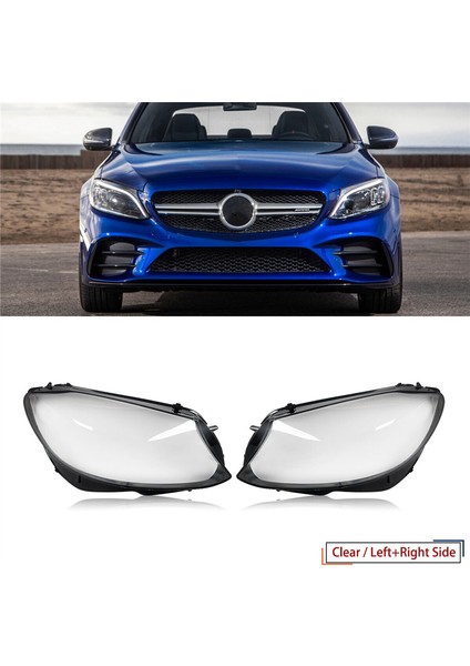 Mercedes Benz W205 C300 2019 2020 Için Sağ Araba Far Mercek Kapağı Far Abajur Kabuğu Mercek Abajur (Yurt Dışından) fiyatları